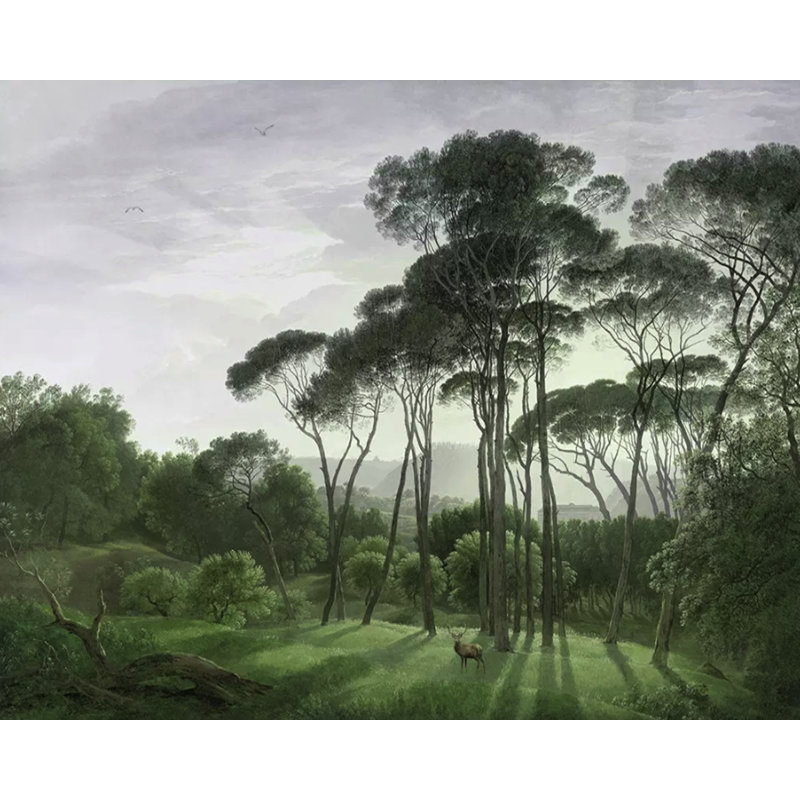 Bay Isle Home Blalock Forest 3d Photo Jungle Horned Deer Textile