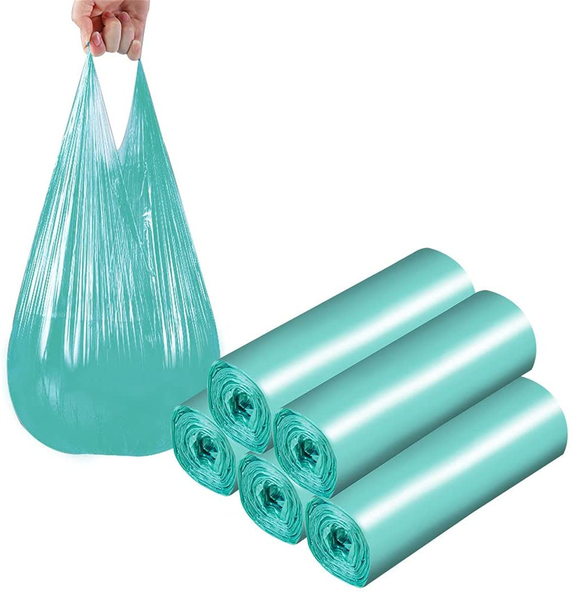 4 Gallon Drawstring Garbage Bags 2 Roll 80 Counts Small Trash Bag Small Trash Bin Liner for Bathroom Bedroom Office Trash Can 