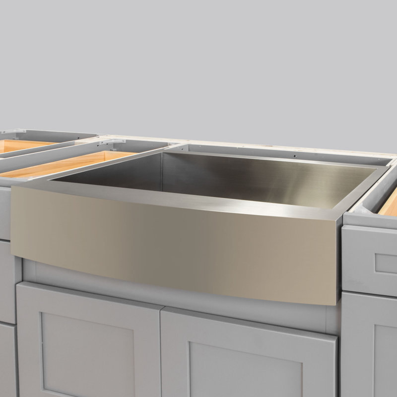 Lesscare Modern Curved 30 L X 21 W Farmhouse Kitchen Sink Wayfair