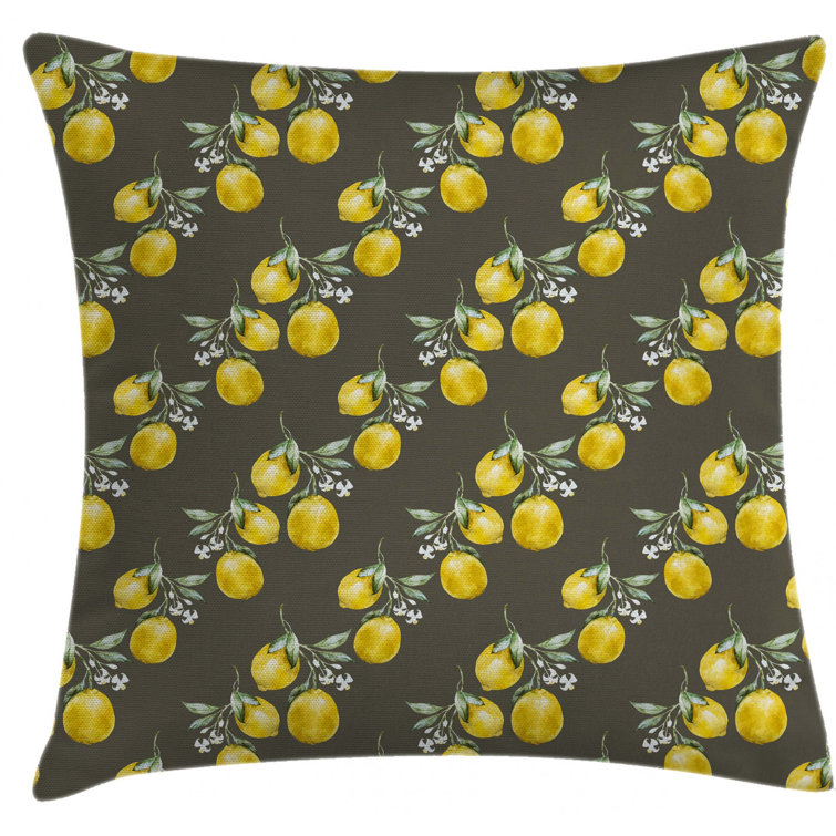 lemon print pillows