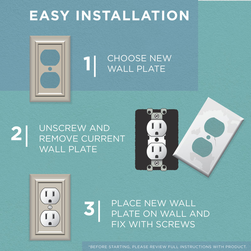 Stamped Round 3 Gang Toggle Light Switch Wall Plate