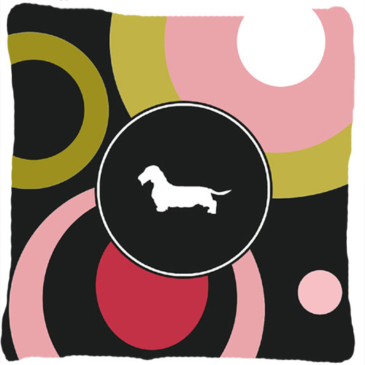 East Urban Home Dachshund Graphic Print Black Indoor Outdoor Throw Pillow Wayfair