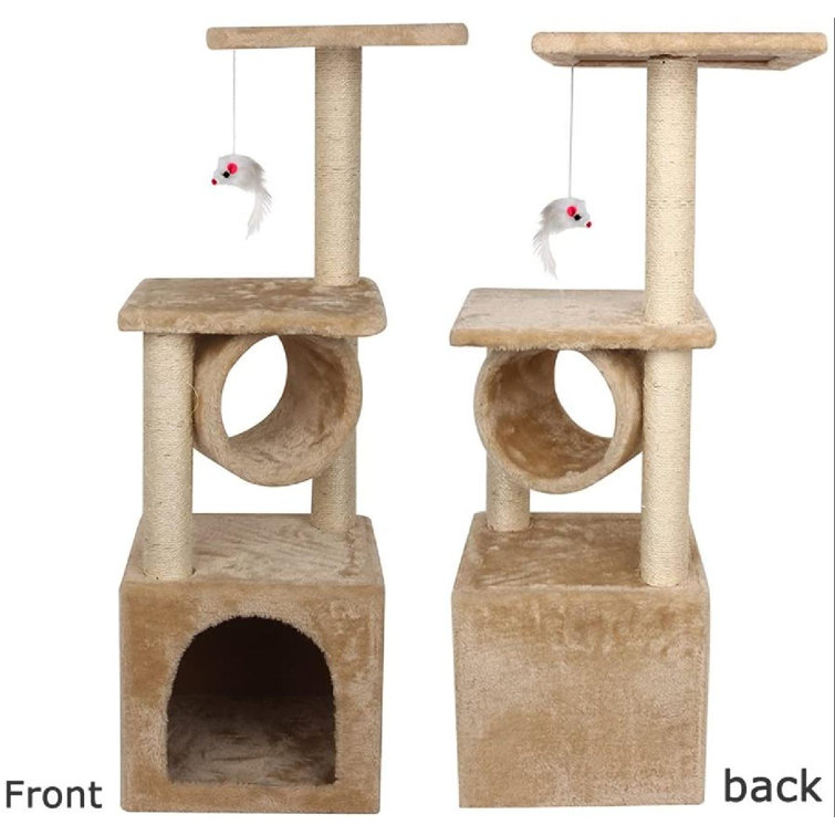 kitten climbing tower