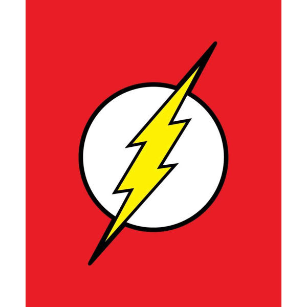 Crover Dc Comics Justice League Superhero The Flash Lightning Logo Blanket Reviews Wayfair