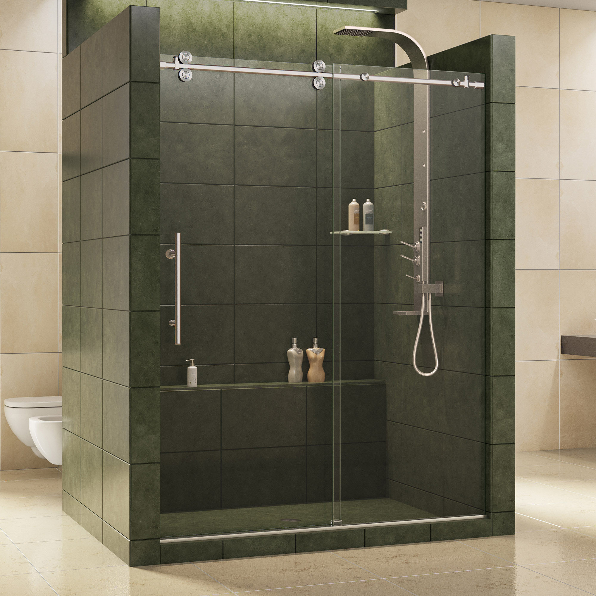 dreamline enigma x 60 x 79 single sliding frameless shower door with clearmax technology reviews wayfair - Sliding Glass Shower Doors dreamline enigma x 60 x 79 single sliding frameless shower door with clearmax technology reviews wayfair - Sliding Glass Shower Doors