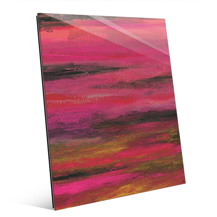 Click Wall Art Torna Sempre Pink Sky Abstract Painting Print On Glass Wayfair