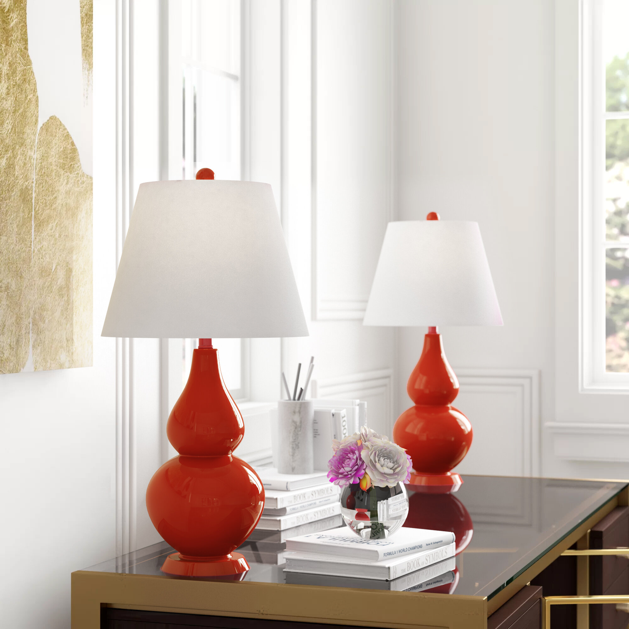 House Of Hampton Moriarty 27 Table Lamp Set Reviews Wayfair