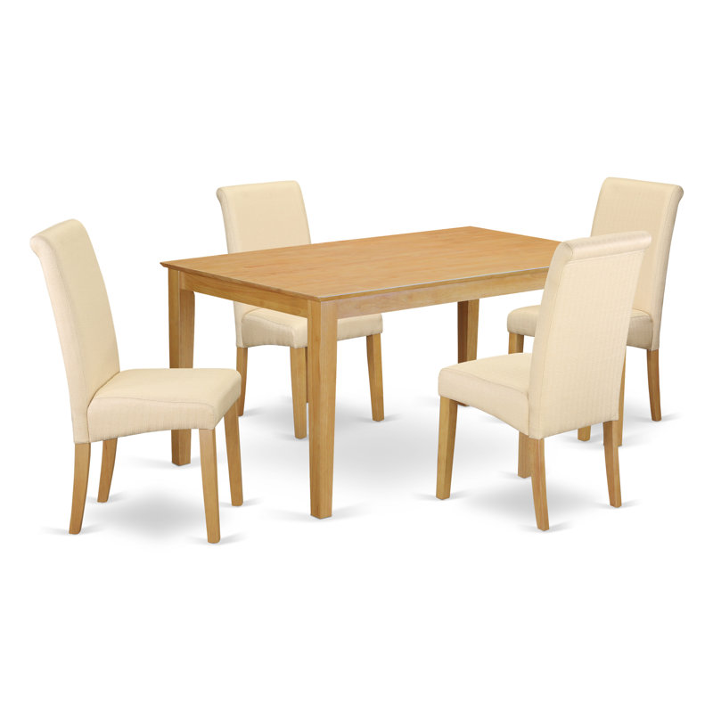 Winston Porter Madelynn Kitchen Table 5 Piece Solid Wood Dining Set Wayfair