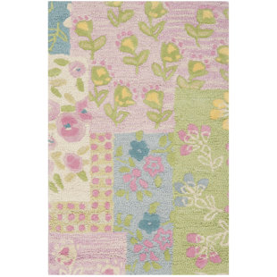 Safavieh Kids Rugs You Ll Love Wayfair Kids Hand Tufted Pink Green Area Rug By Safavieh