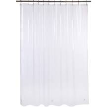 Plastic Shower Curtain with Heavy Duty Clear Stone 12 Grommet Holes Thick 72x72"