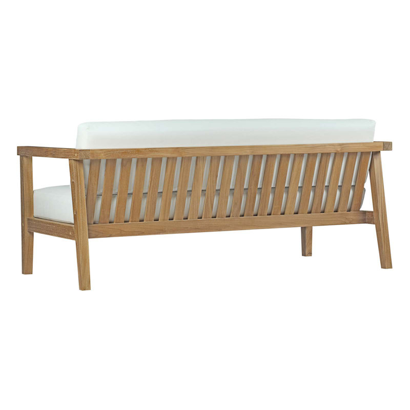 Foundstone Annalese Outdoor Patio 4 Piece Teak Sofa Seating Group