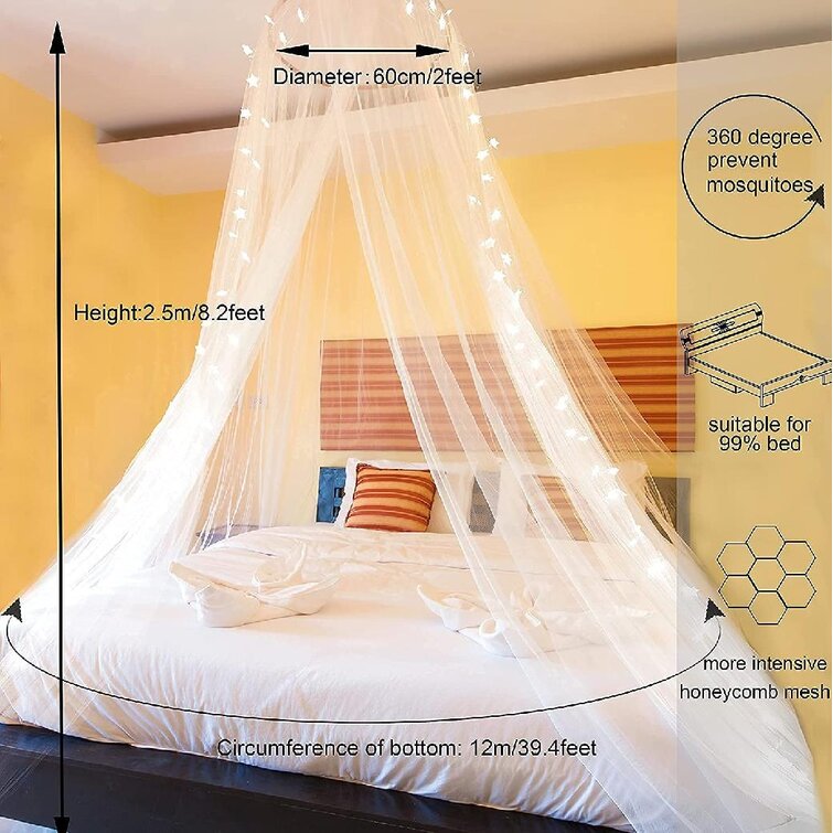 Household  Curtain Baby Bedding Round Dome Bed Canopy Linen Mosquito Net FI