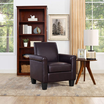 Alrun Upholstered 29" Wide Faux Leather Armchair