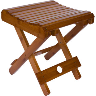 Shower Shaving Foot Rest Wayfair Cherina Bamboo Folding Stool For Shaving Shower And Footrest