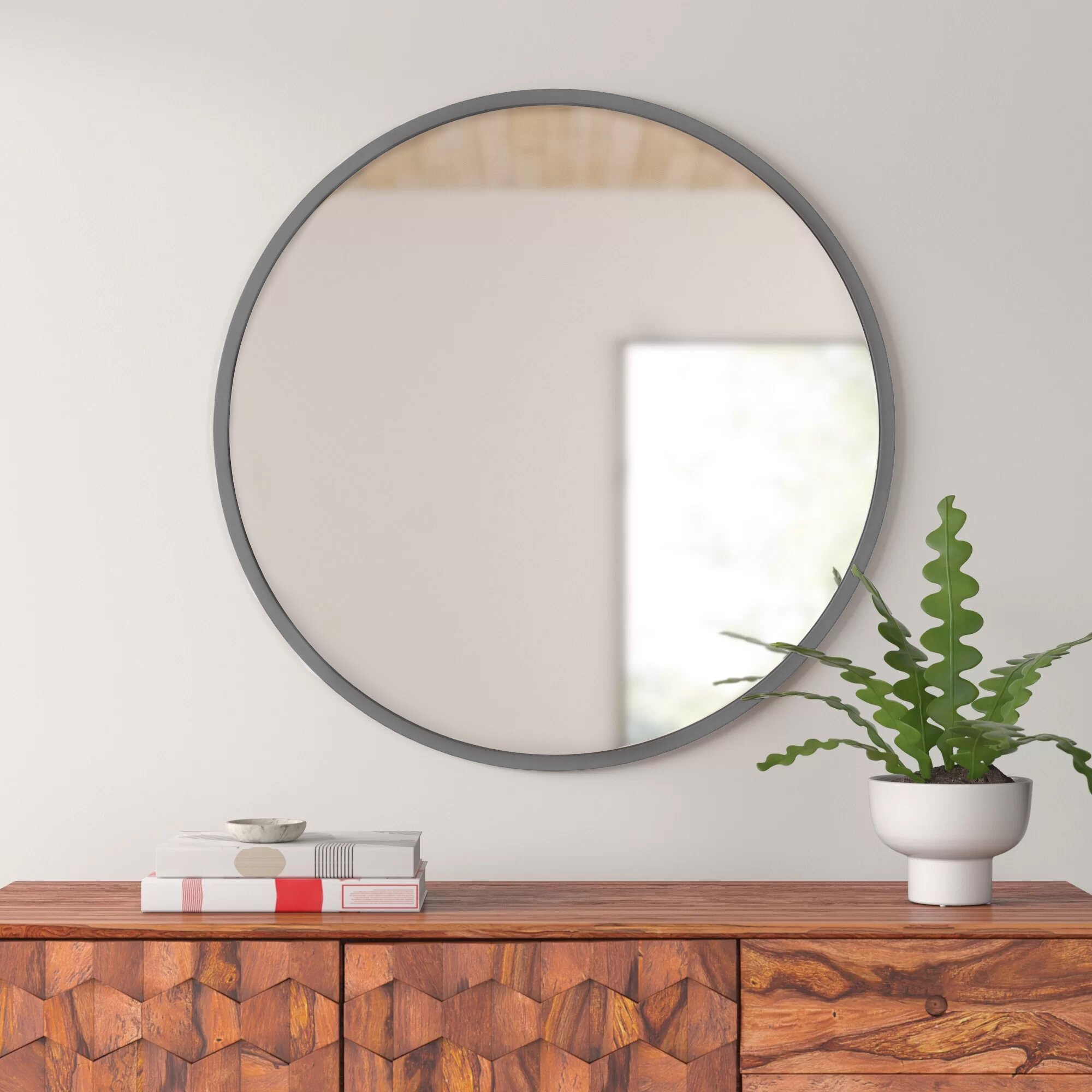 Umbra Hub Round Rubber Wall Mirror & Reviews | Wayfair