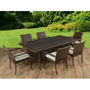Kiska 6 Seater Dining Set With Cushions By Sol 72 Outdoor