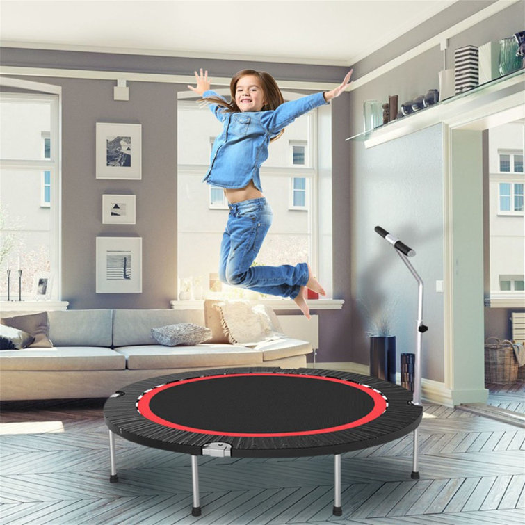 Details about    Indoor Or Outdoor Play 40In Mini Trampoline Children With Handles 