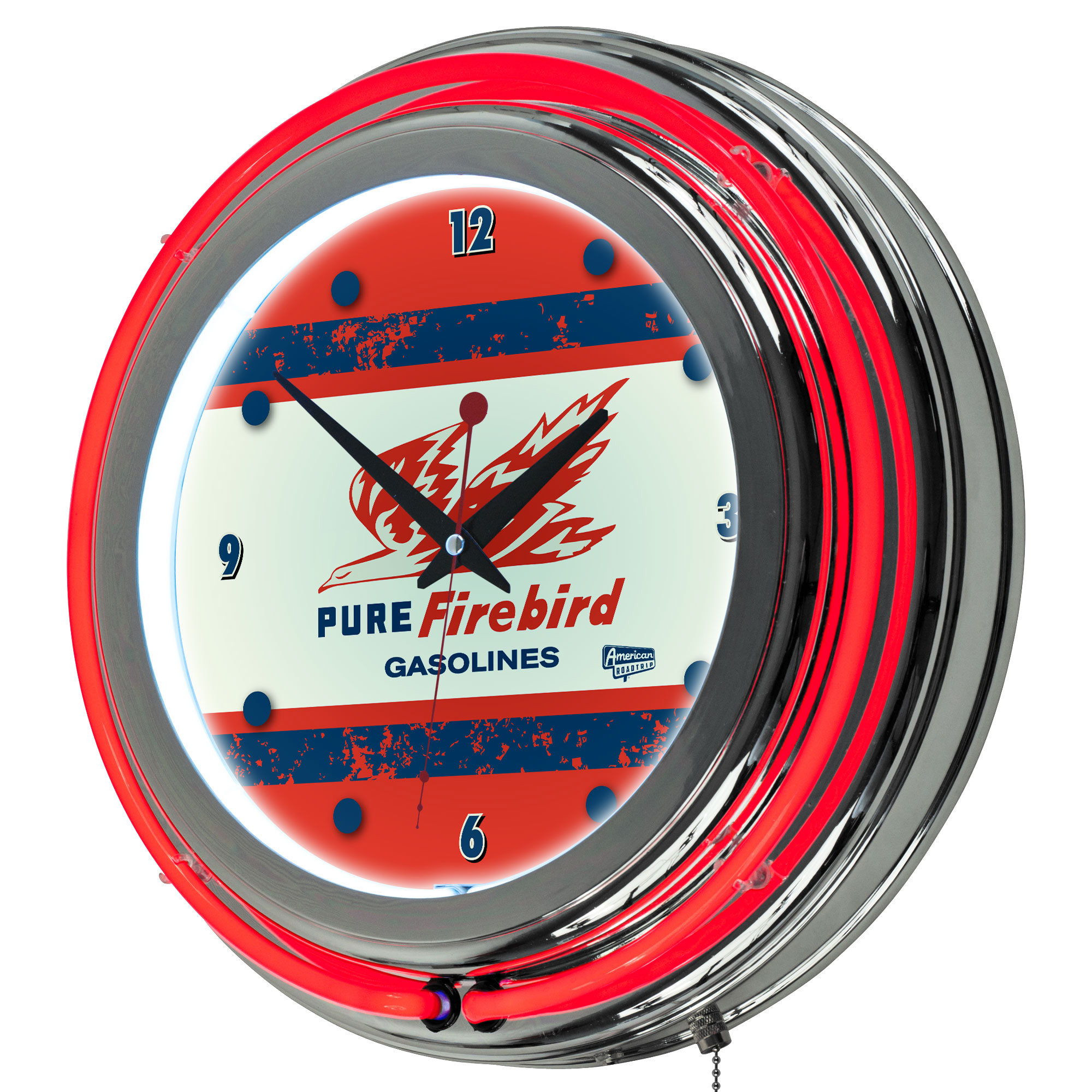 Trademark Global Pure Oil Vintage Neon 145 Wall Clock Wayfair