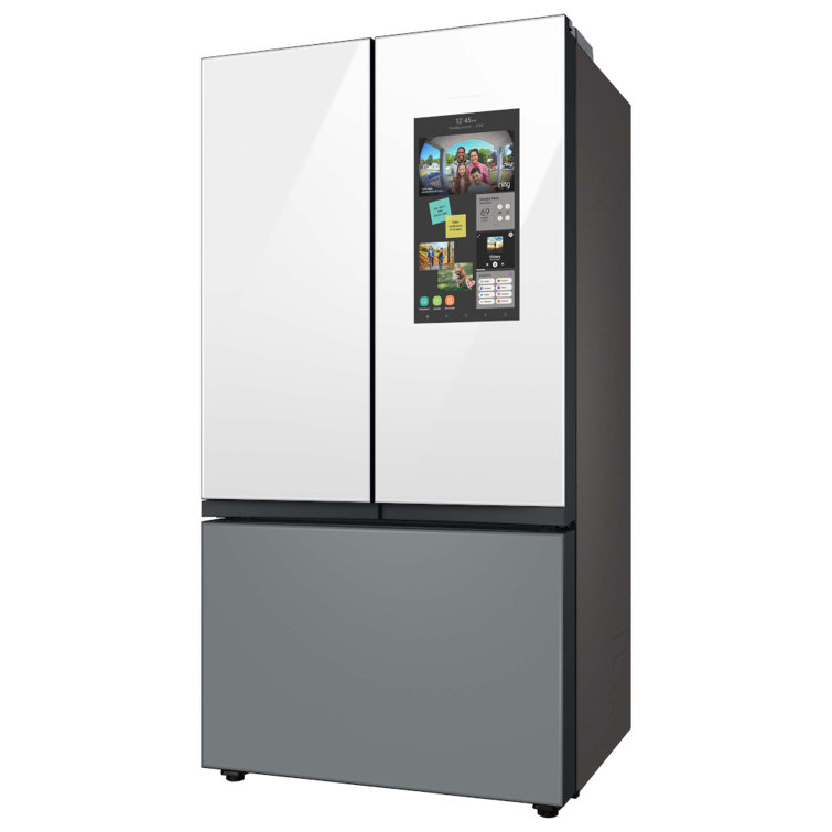 Samsung Bespoke 24 Cu Ft French Door Refrigerator Customizable Panel Colors Glass Family Hub Panel Reviews Wayfair