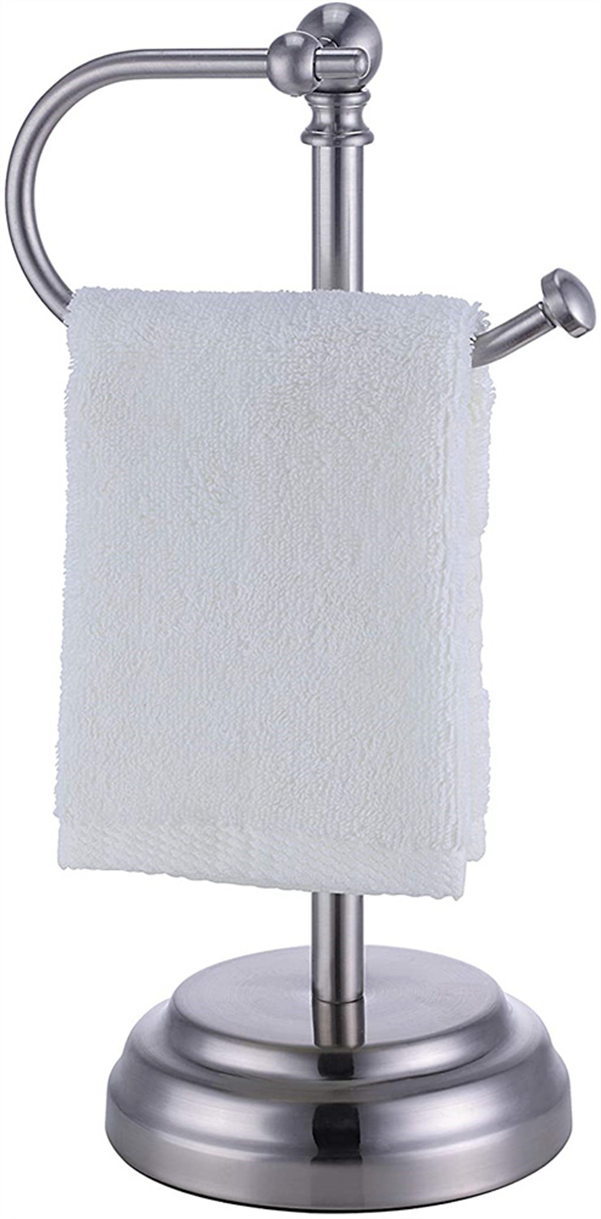 Better Homes and Garden Bathroom Freestanding Hand Towel Holder in Satin Nickel 