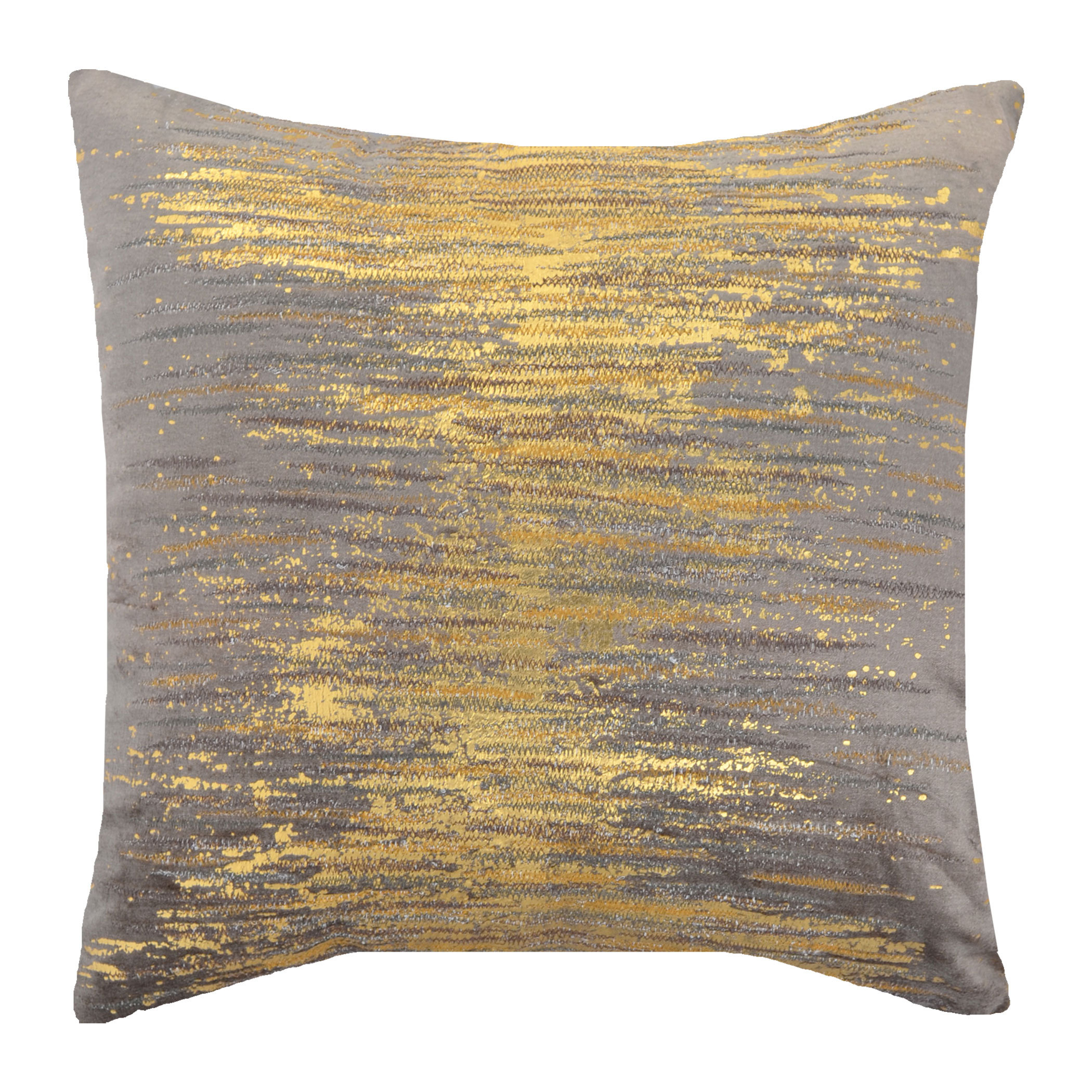 grey gold pillow