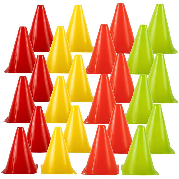 Red 10pcs Soccer Markers PE Sports Training Traffic Cone for Kids Home Gym Soccer 