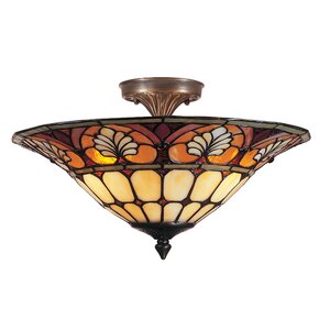 Dylan Tiffany 3-Light Flush Mount