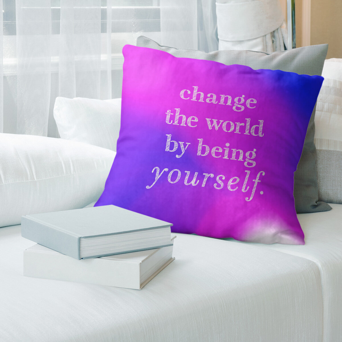 East Urban Home Stay Hungry Quote Linen Pillow Cover | Wayfair