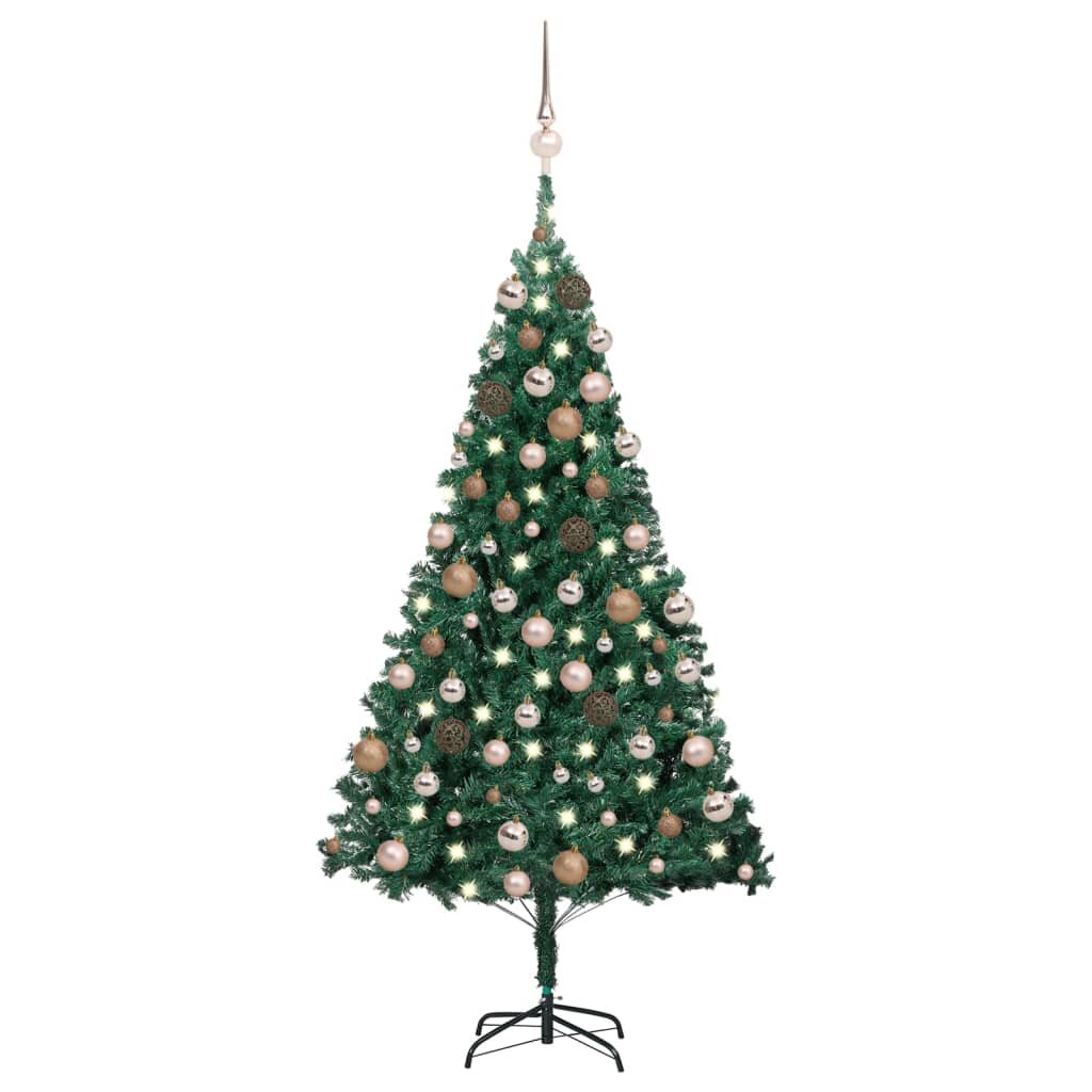 Slim Artificial Fake Christmas Tree with Stand Green 70.9" PVC 