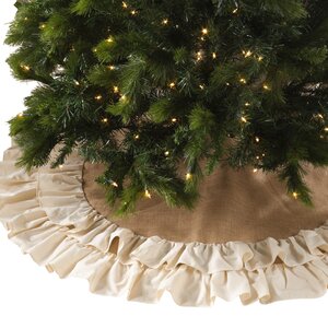 Cotton Jute Ruffled Tree Skirt