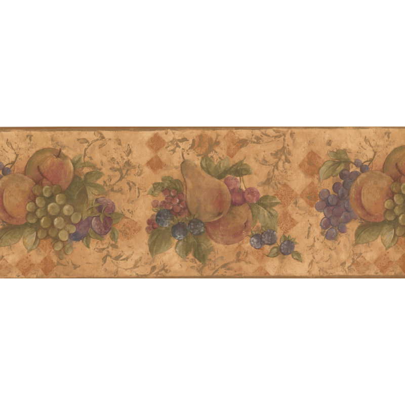 York Wallcoverings Retro Design 15 L X 9 W Vintage Fruits And