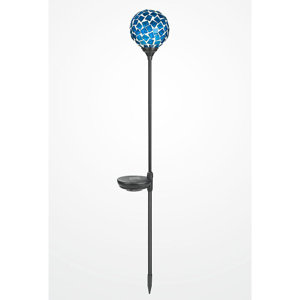 Yards & Beyond Solar Mosaic Glass Globe Garden Stake (Set of 3)
