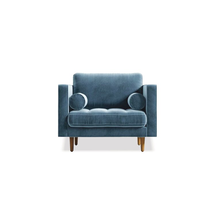 Everly Quinn Javarni 36'' Wide Tufted Velvet Armchair | Wayfair