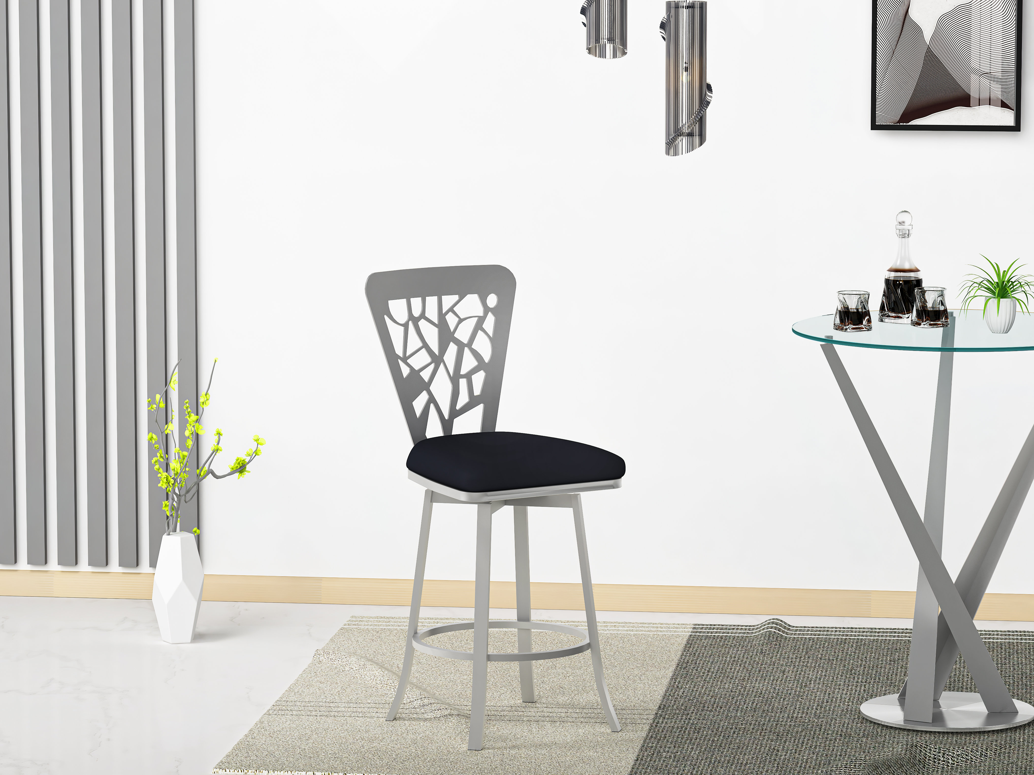 Mercer41 Mcreynolds Bar & Counter Swivel Stool & Reviews Wayfair