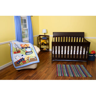 Construction Crib Bedding Wayfair Under Construction 3 Piece Crib Bedding Set