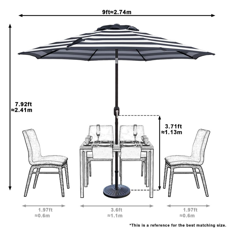 Breakwater Bay Jaida Market Umbrella Reviews Wayfair