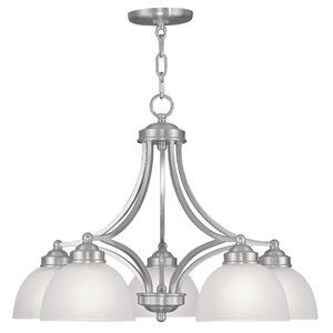 Irwin 5-Light Shaded Chandelier with Hanging Chain