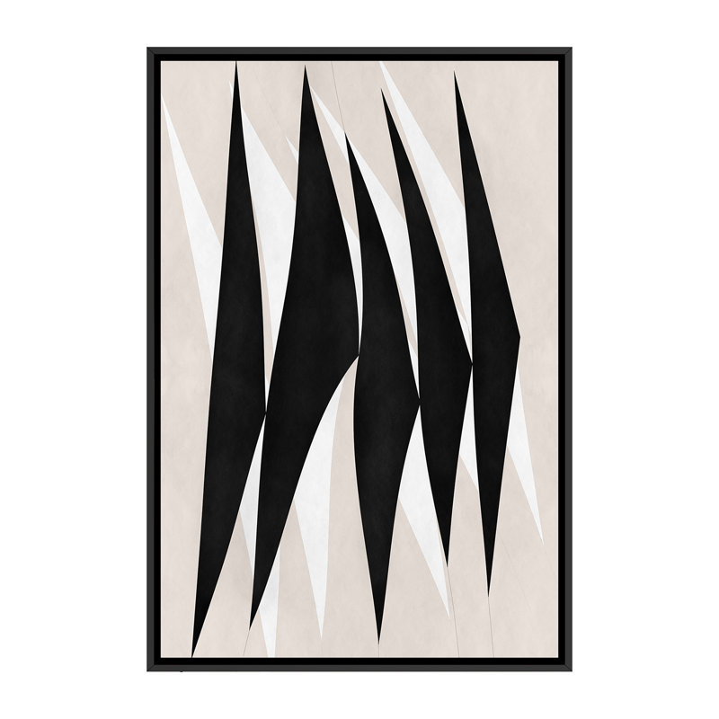 East Urban Home Zebra Print Tribal Paint Graphic Art Print