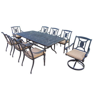 Go to store & view more images Victoria 9 Piece Dining Set with Cushion by Oakland Living