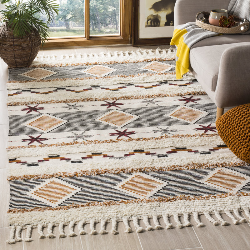 Mikayla Hand Knotted Wool Cotton Ivory Area Rug Reviews Allmodern