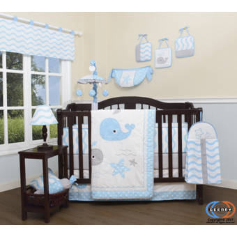 Harriet Bee Pierson Baby Lovely Whale Nursery 12 Piece Crib