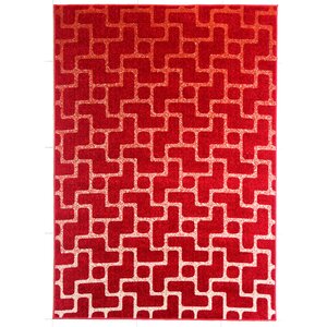 Mcfee Modern Red Area Rug