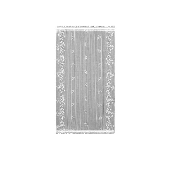 White Heritage Lace Sheer Divine Door Panel 42 by 36-Inch