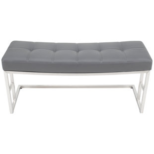 Go to store & view more images Ivy Bronx Derosier Saddle Faux Leather Bench
