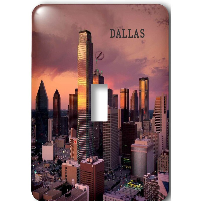 3drose Dallas Texas At Night 1 Gang Toggle Light Switch Wall Plate Wayfair