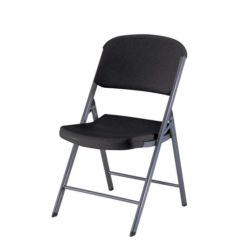 plastic folding chairs black