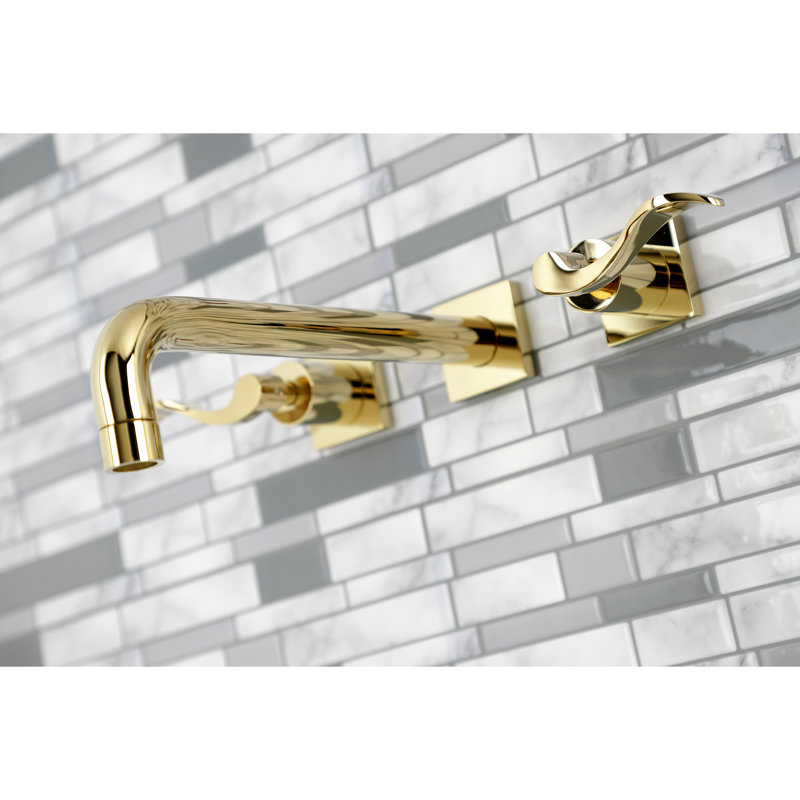Kingston Brass Nuwave Double Handle Wall Mounted Roman Tub Faucet Wayfair