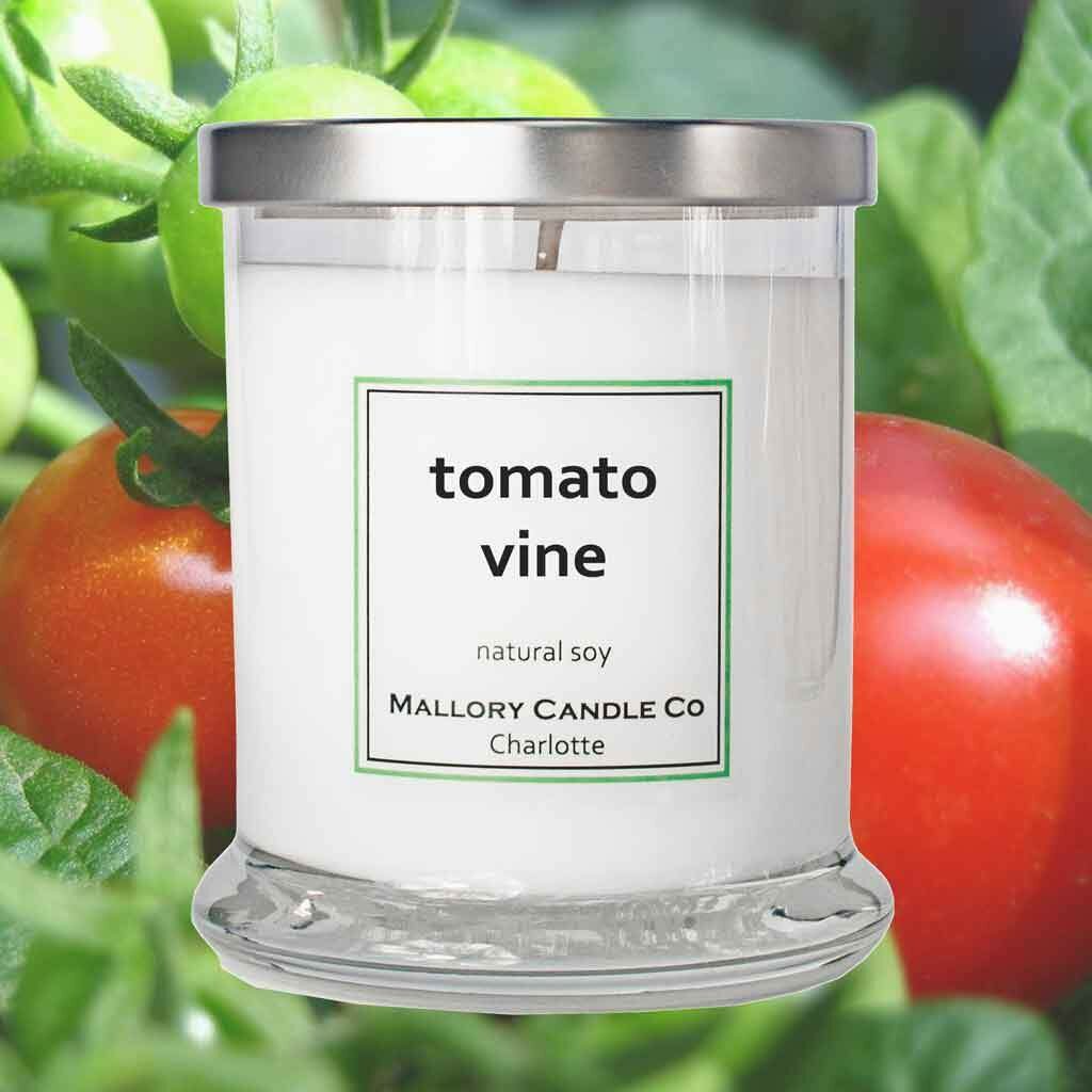 Hand Poured Premium TOMATO LEAF Scented Soy Candle ~ 9 oz