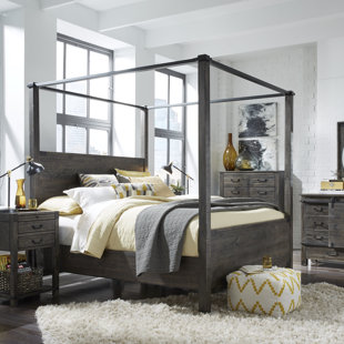 Go to store & view more images Wilda Panel Headboard and Footboard and Slats with Canopies by Birch Lane™ Heritage