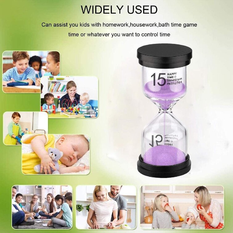 Mini Sandglass Hourglass Sand For Tooth Brush Shower Timer With Suction Cup KWUS